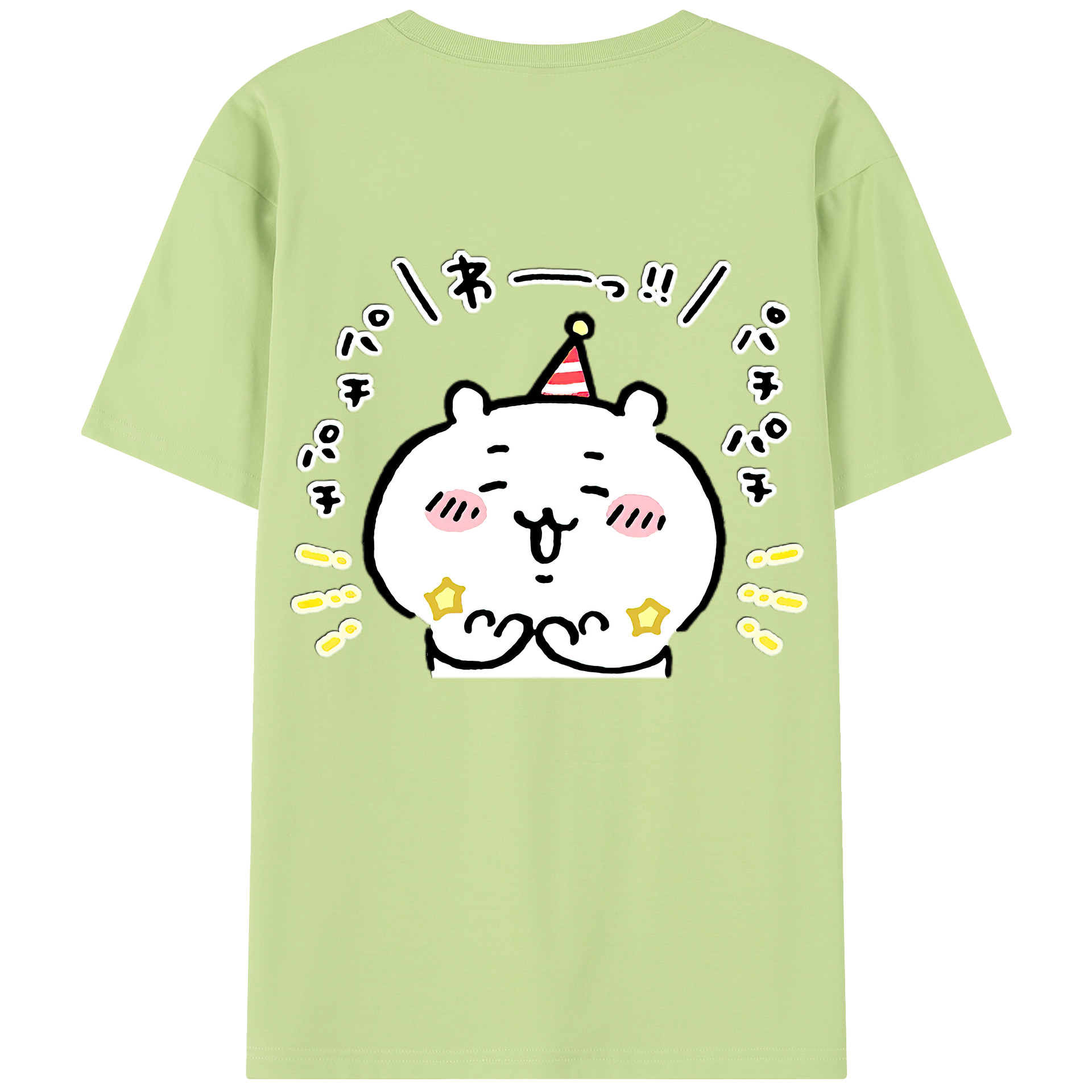 （画像用） ちいかわ ちいかわ Chii-kawa chiikawa 綿100％半袖Tシャツ（背面プリント）